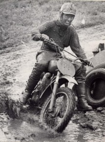 Torsten out in front at the Motocross Des Nations in 1963 on a new HVA 420