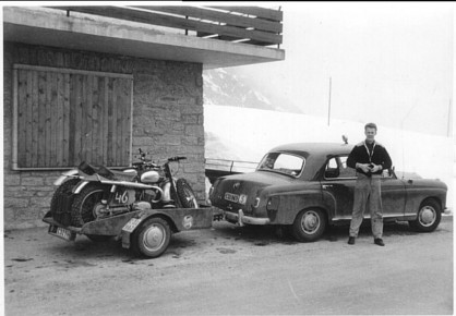Travelling over the Alps in 1960....